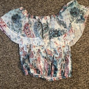 Off the shoulder crop top